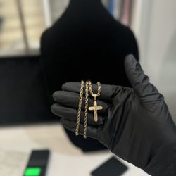 14k Gold Cross Necklace