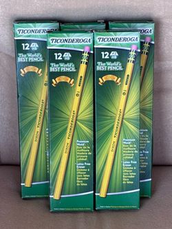 Ticonderoga 60ct #2 Pencils New Unsharpened 5 Boxes of 12