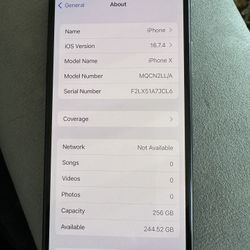 Space Gray Excellent Condition Unlocked 256gb iPhone X 