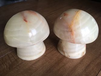 Vintage Italian Alabaster Marble Bookends
