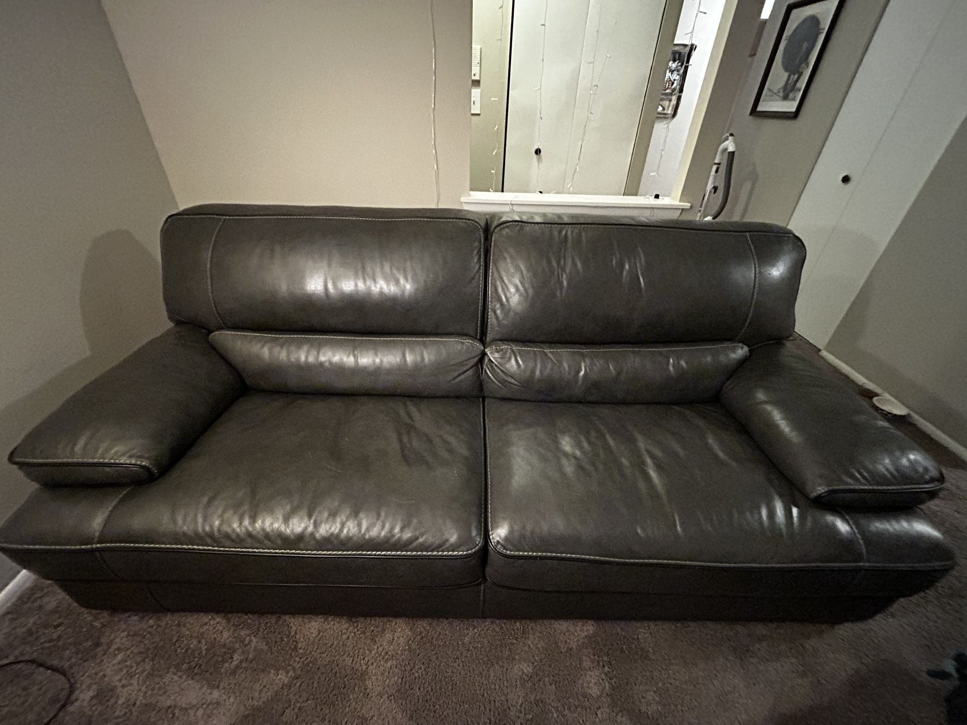 Comfy Leather Couch