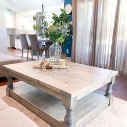 Custom coffee table farmhouse Wood  Modern Rustic Center Oval Set End Table Side Table  Storage Monastery Set Chest  Restoration hardware Carpenter