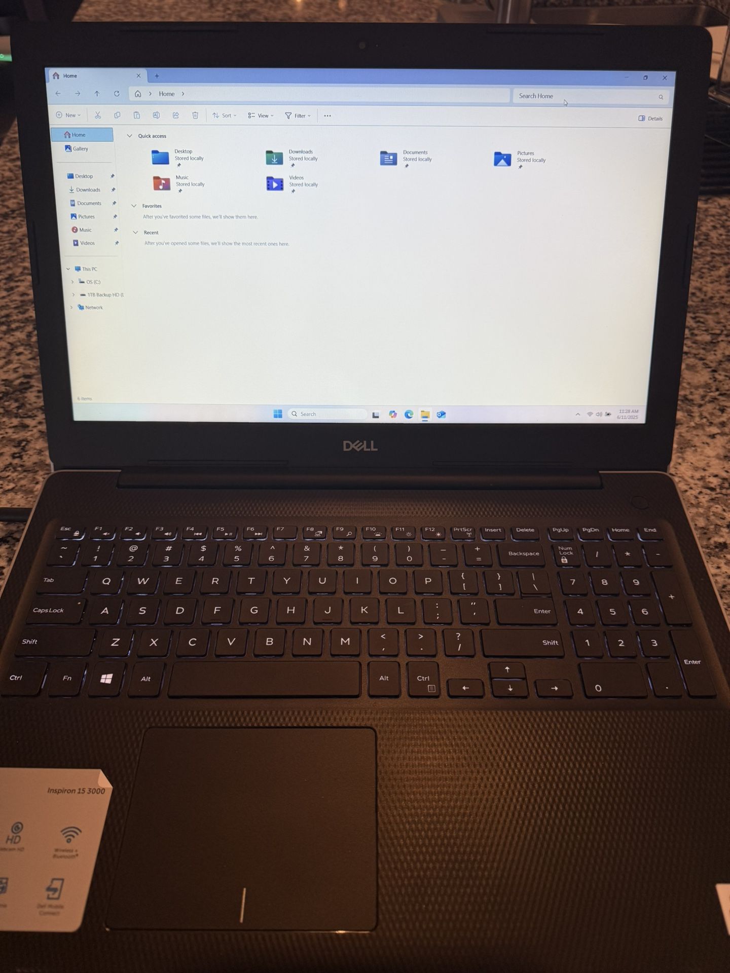 Used Dell Laptop 15.6 Touchscreen 24gb Memory 512gb SSD 1tb Hard Drive Intel I5 1035g1 Touchscreen