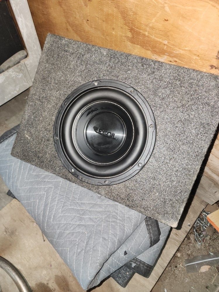 RECOIL 8" Dual Voice Coil 4 Ohm Subwoofer In Ported Box