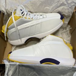 ADIDAS CRAZY 1 2022 LAKERS HOME Size 11.5s MENS / 13 WOMENS