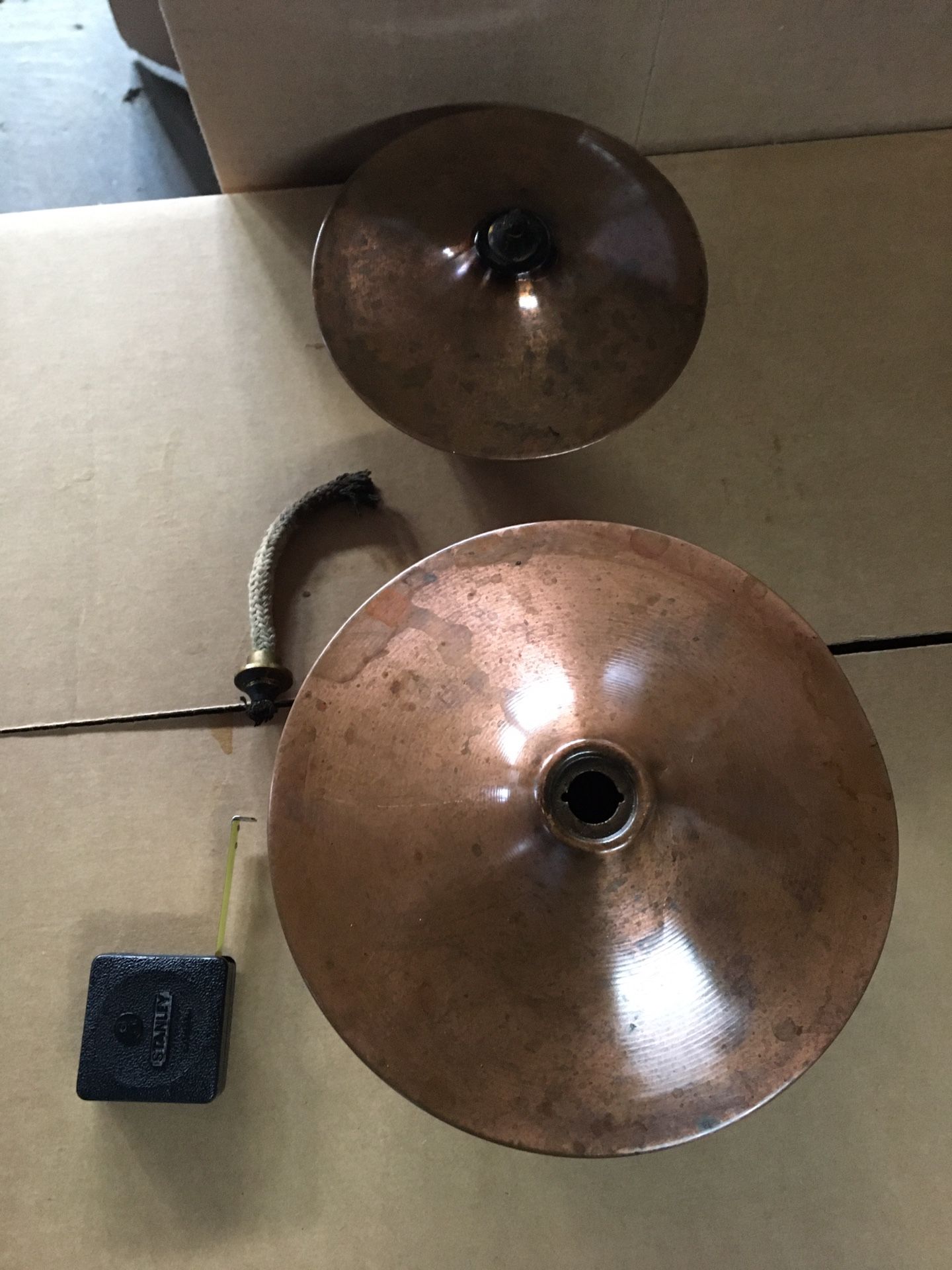 Pair of Vintage Smith and Hawken Copper Oil Lanterns Mediterranean Look