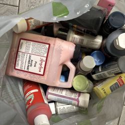 Bag Of Acrylic Paints