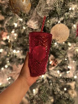 Starbucks Tumbler Cup Holiday Red Jeweled