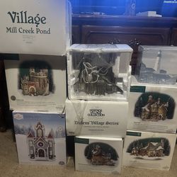 9 Christmas Lot. Dickens Villages , Dept56