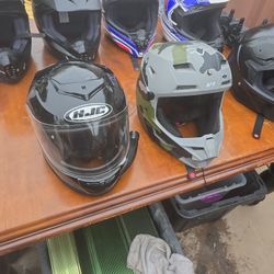 Dirt Bike Helmets Set Of 2 Midium And A XXL