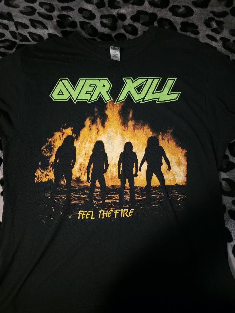 Overkill Feel The Fire Thrash Album Band Shirt