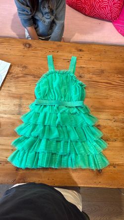 Green party dress