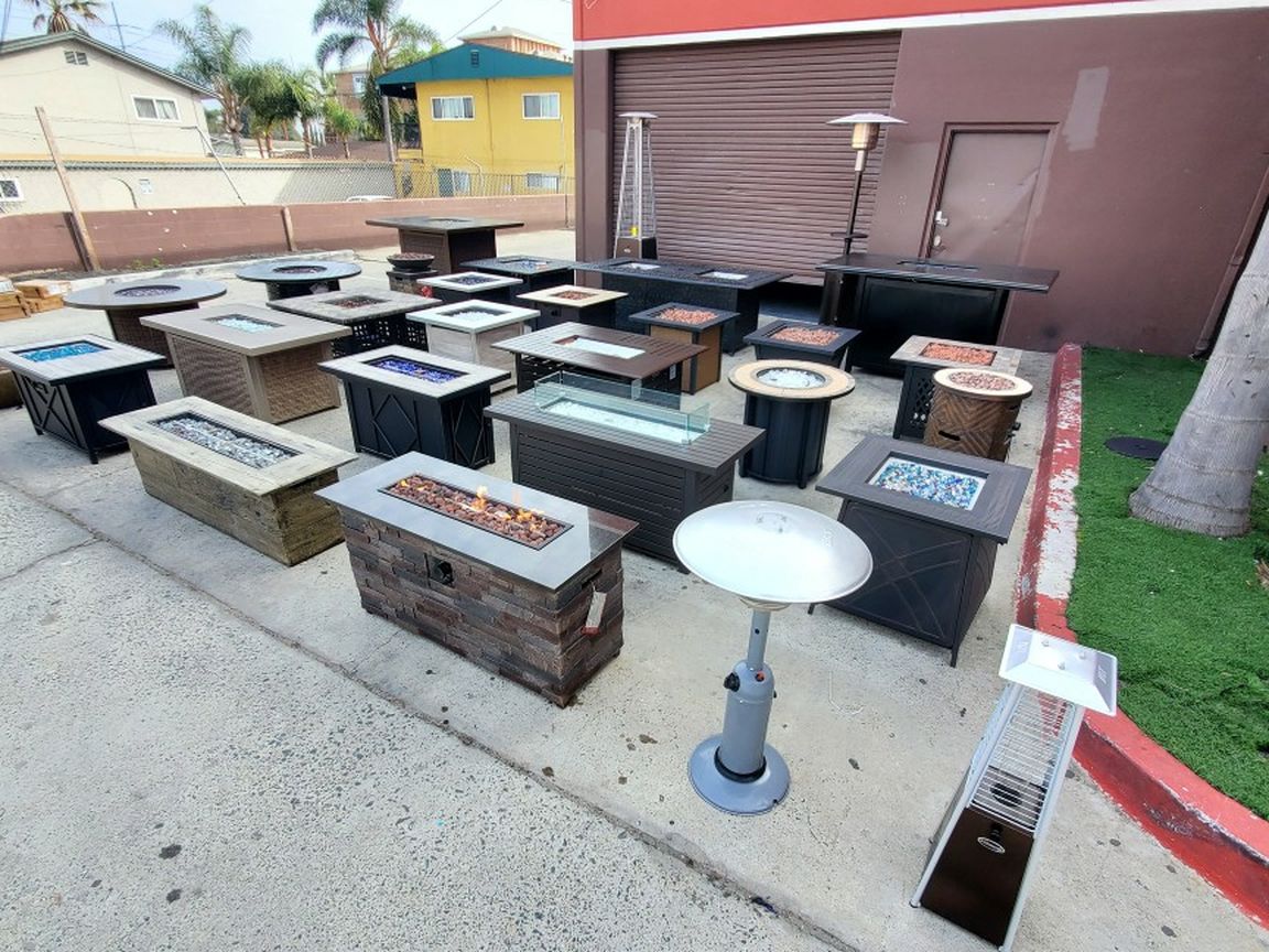 New outdoor patio furniture fire pit heater table burner