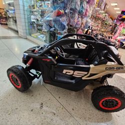 1 24v $550 blue red yellow black pink /
 2 24v battery $600 green pink black red blue
Can-am maverick remote control leather seats shocks soft tires s