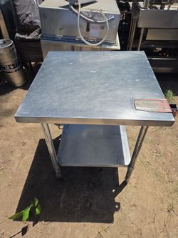 Table, Stainless & Galvanized Prep