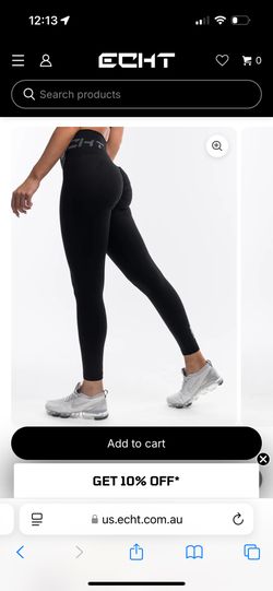 ECHT Scrunch Leggings – Black, Size S