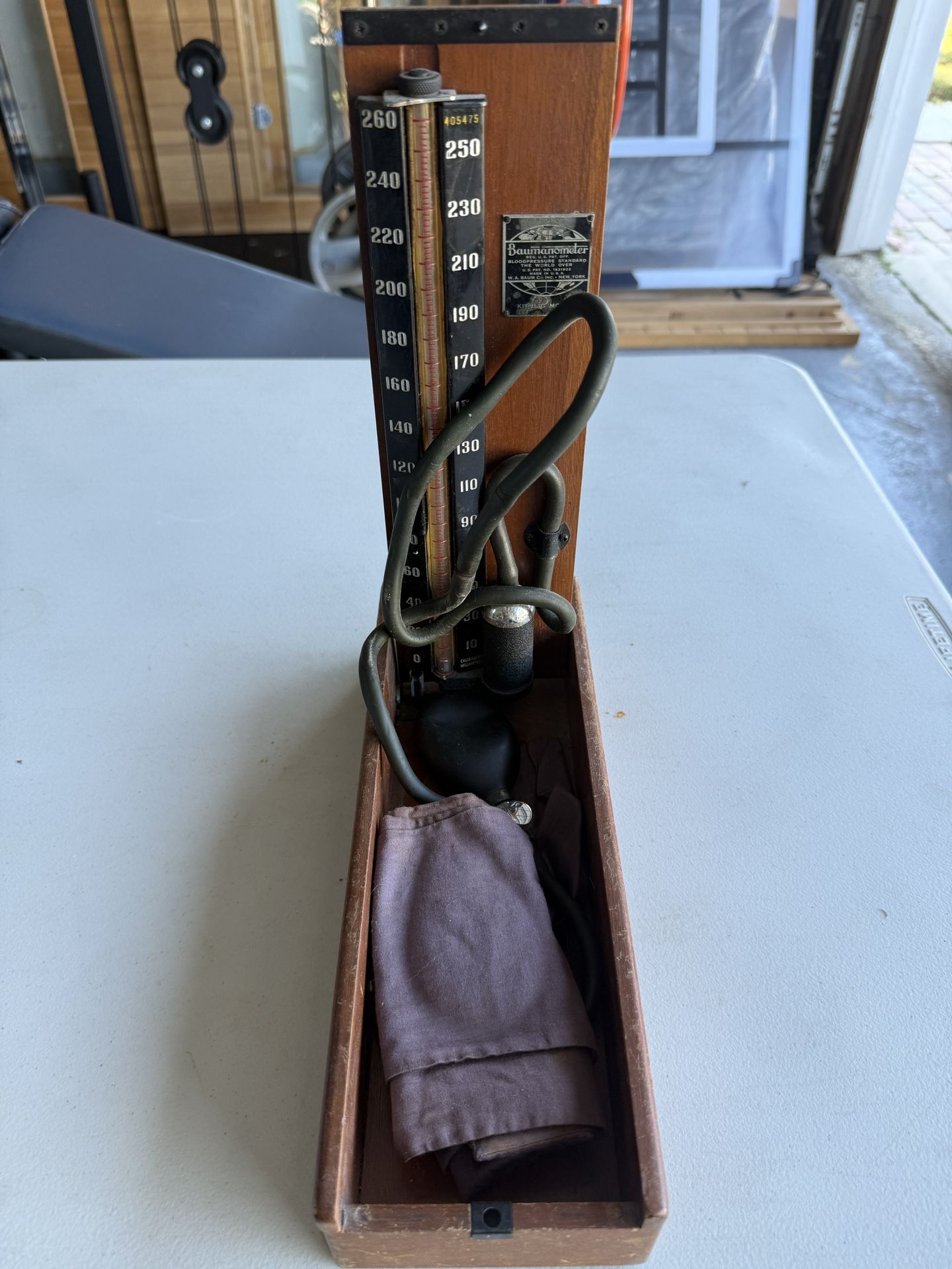 Vintage Baumometer Mercury Blood Pressure Monitor w/ Wood Case – Medical Antique