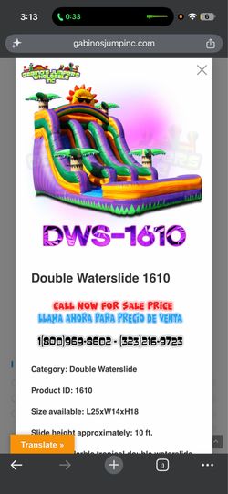 Water slide semi new