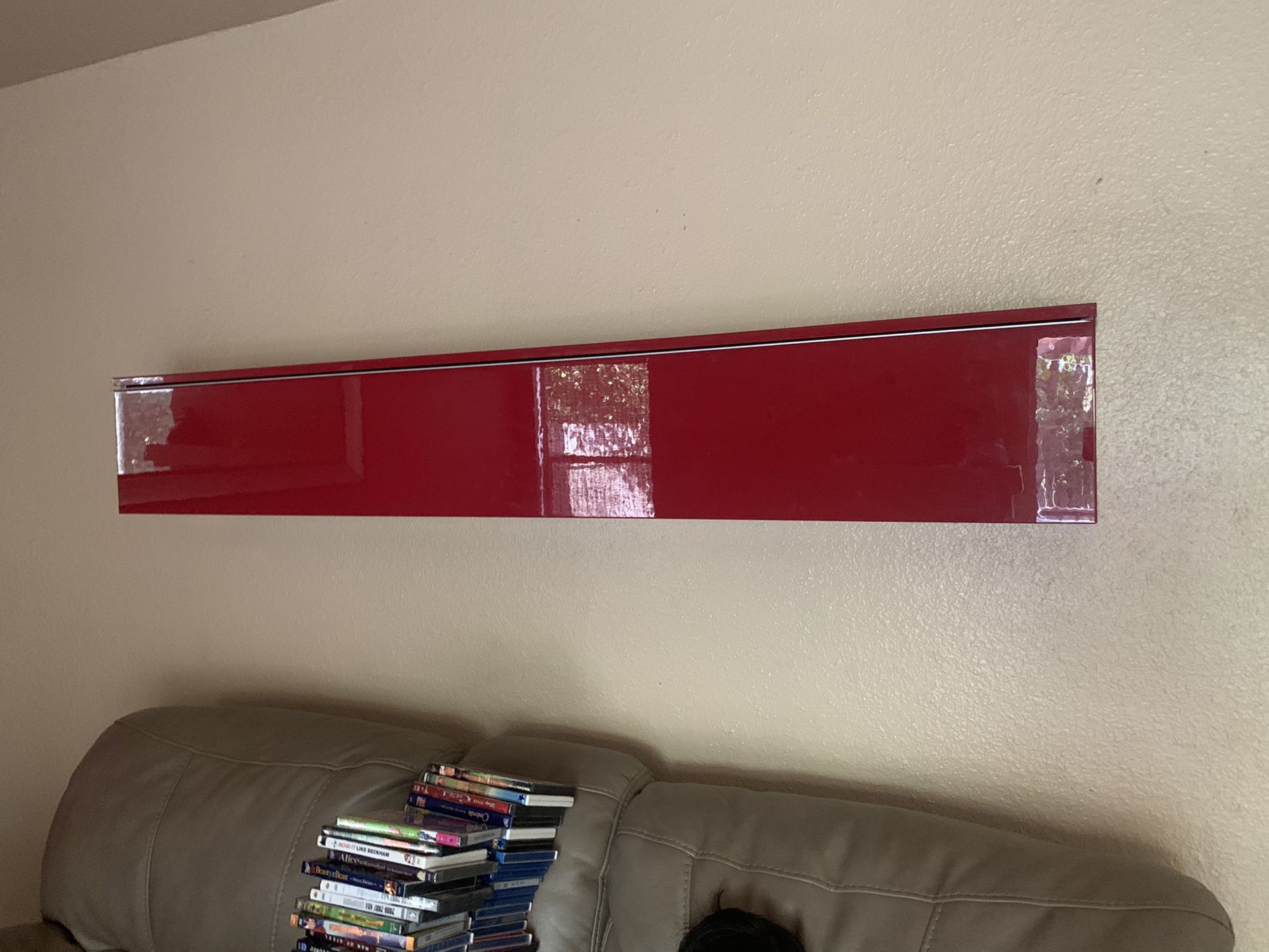 IKEA red wall storage