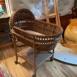 Pottery Barn Kids Wicker Bassinet for Sale in Glastonbury CT