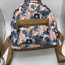 Disney Stitch Mini Backpack Hawaiian Floral