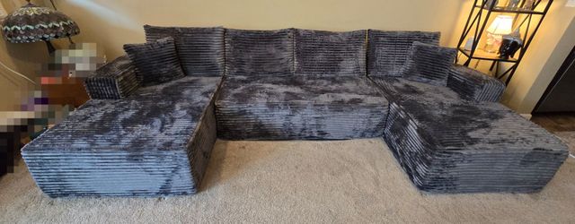 Brand New Gray Boneless Couch