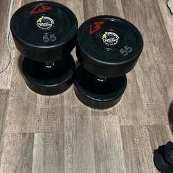 55 lb dumbbells 