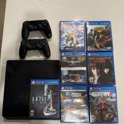 ps4 Slim bundle two controllers+ 7 games For Free