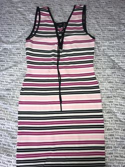 Pink Stripes Long Dress