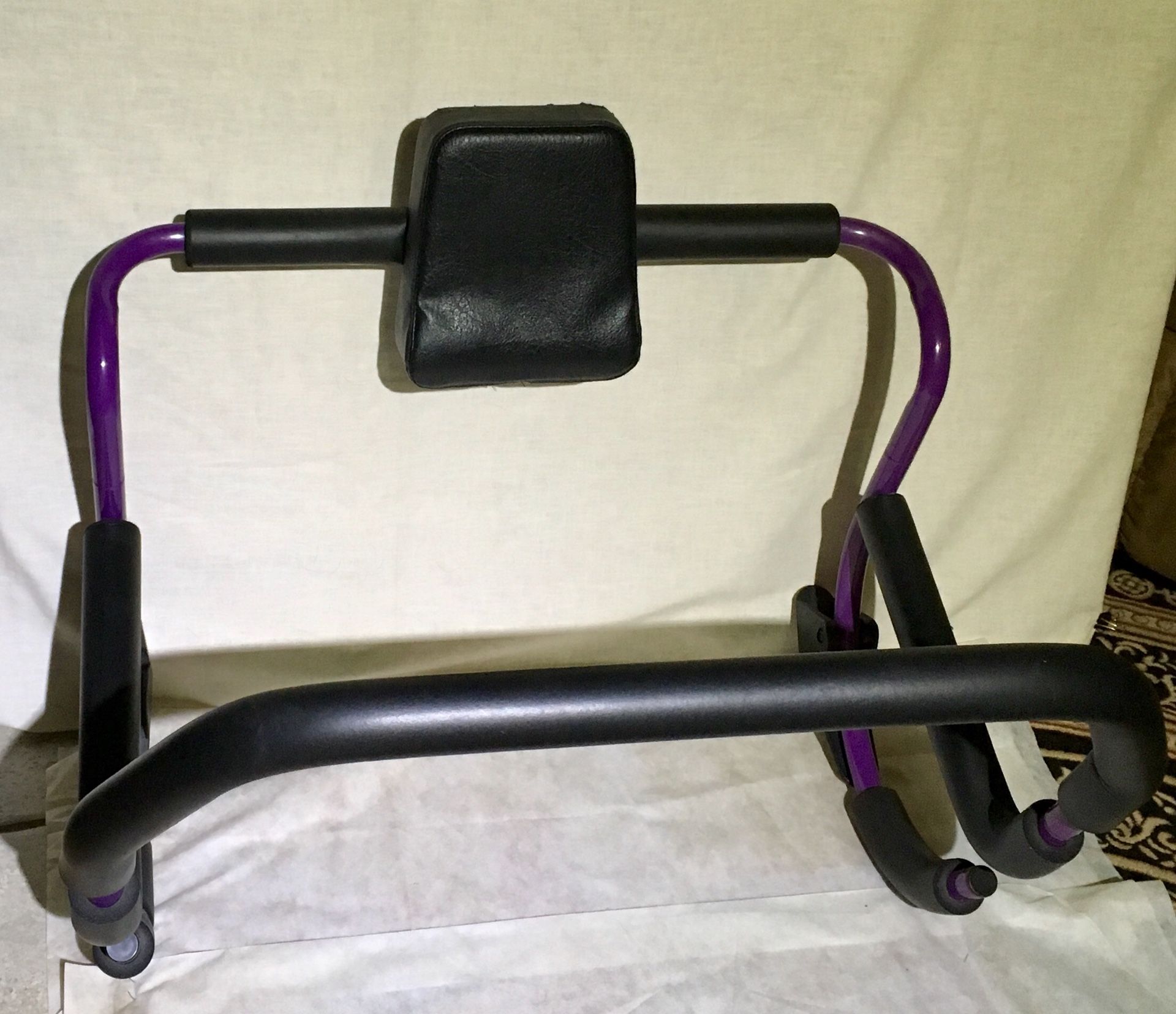 Original Purple Ab Roller Plus Abdominal Exerciser Crunch with Stabilizer Legs Excellent Condition.