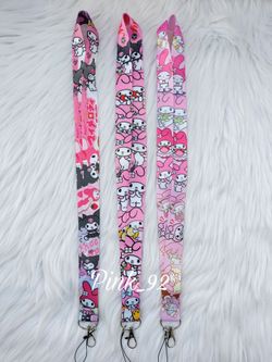 HELLO KITTY FRIENDS KUROMI / MY MELODY KEYCHAIN LANYARD