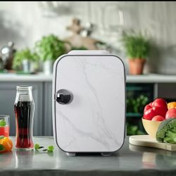 NEW Compact Mini 4 Liter 6 Can Portable Makeup Fridge Cooler Warmer For Home/Car