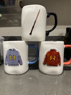 Harry Potter, Ron and Obliviate Rae Dunn Mugs Set of 3