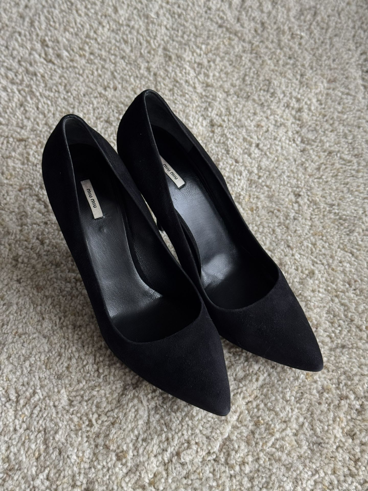 Miu Miu Suede Pointed Pumps — US 8.5 / EU 39.5