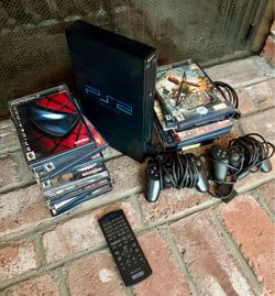 Sony PlayStation 2 PS2 Console Bundle + 20 Games, 2 Controllers, Memory Card