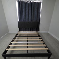 Queen Bed Frame – Dark Grey for Sale
