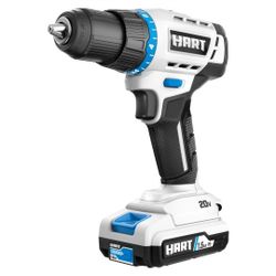 HART 20-Volt 1/2-inch Cordless Drill/Driver Kit 1.5Ah Lithium-Ion Battery Gen 2