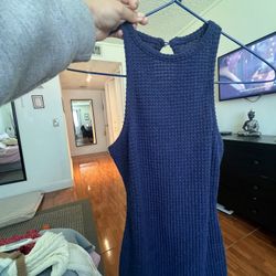 Blue crotchet dress 