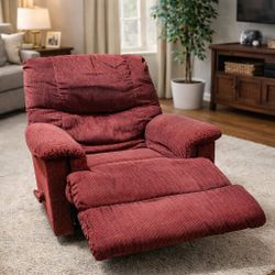Oversized Burgundy Recliner – Super Comfortable