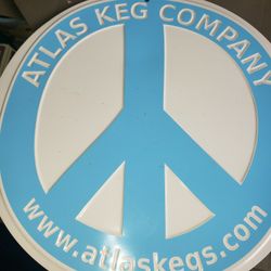 Atlas Kegs Metal Man Cave Sign