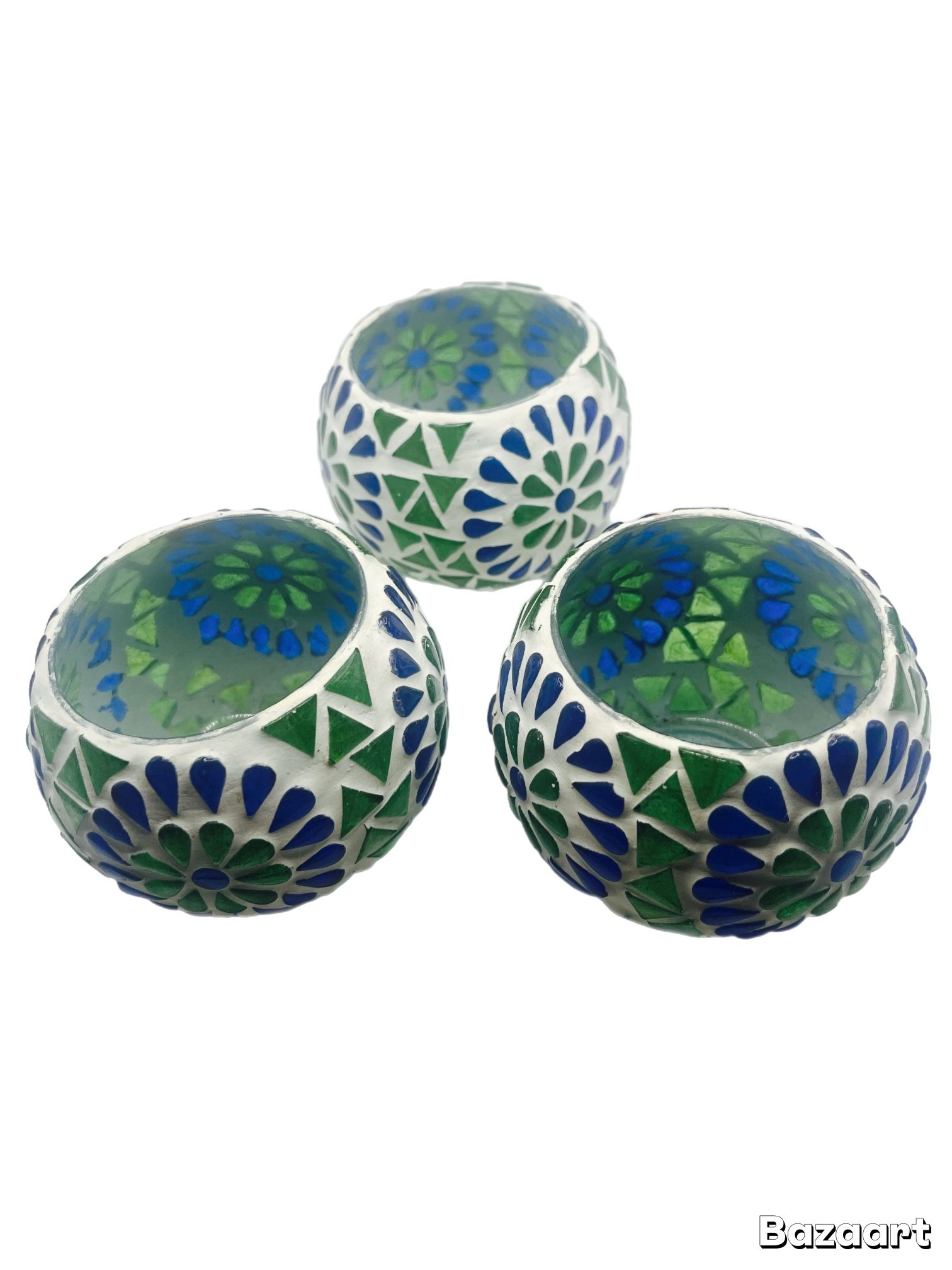 Mosaic Glass Candle Holder