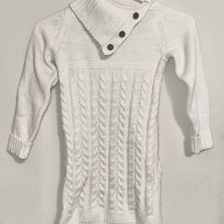 Kid White Sweater Dress Girl