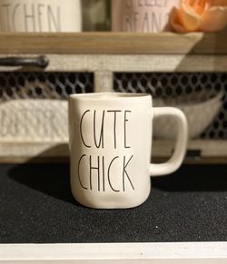 Rae Dunn “CUTE CHICK” double sided mug