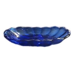 Vintage Anchor Hocking Cobalt Blue Banana Split Relish Dish scalloped edge