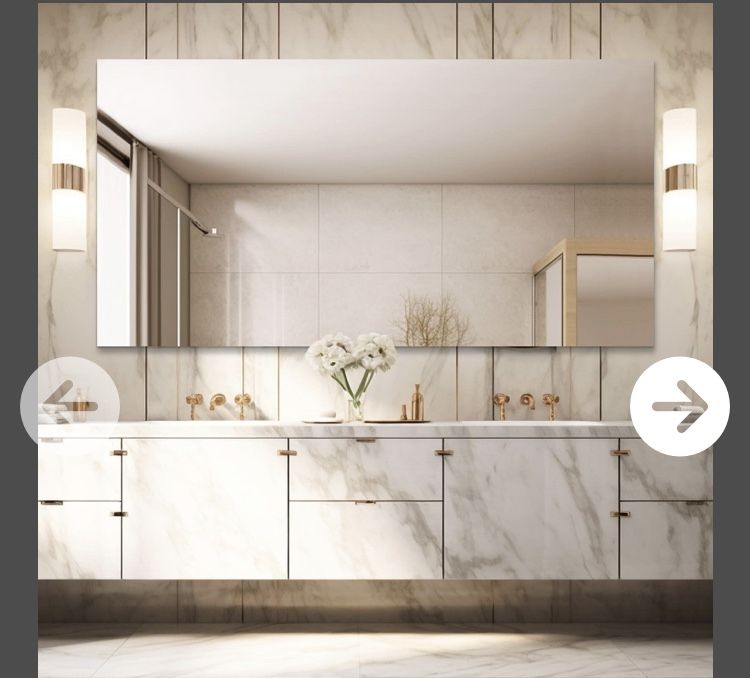 Mirrorons Large Mirror 72" x 36", Upgraded, Modern Rectangle