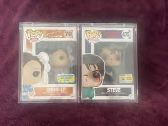 Steve SDCC & Chun li pink Asia Funko Pop lot