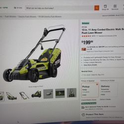 Ryobi 13inch 11am Corded Lawn Mower