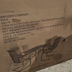 NEW Outdoor Dining Chairs Sling Back