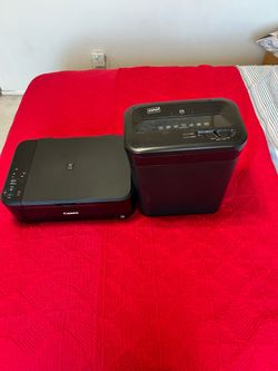 Canon pixma 3600 mg wi fi compatible printer and shredder mint condition 50$ both.