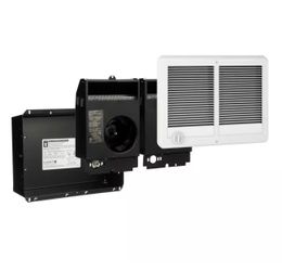 Cadet 240/208-volt 3,000/2,250-watt Com-Pak Twin In-Wall Fan-forced Electric Heater in White with Thermostat